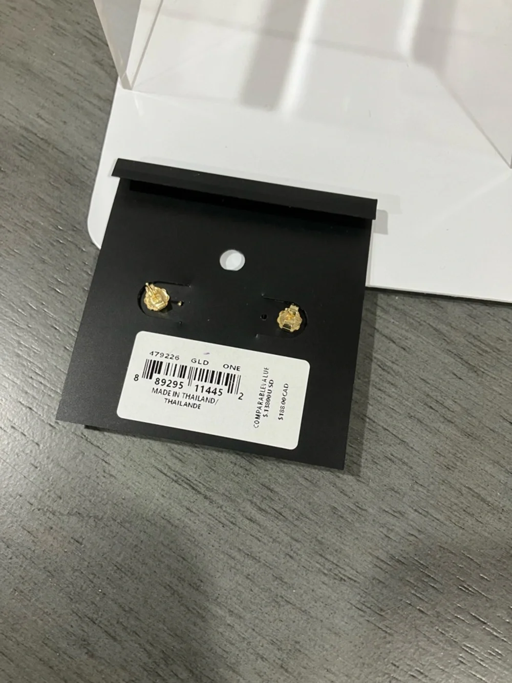 COACH Cream Heart Stud Earrings - Picture 3 of 4